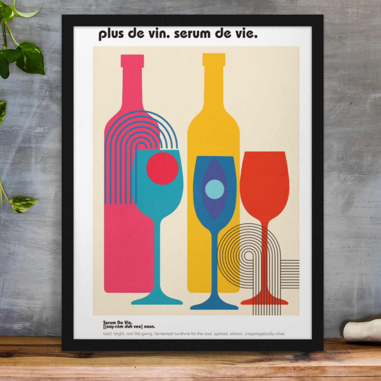 Bauhaus Wall Poster | Kitchen Natural Wine Art Print