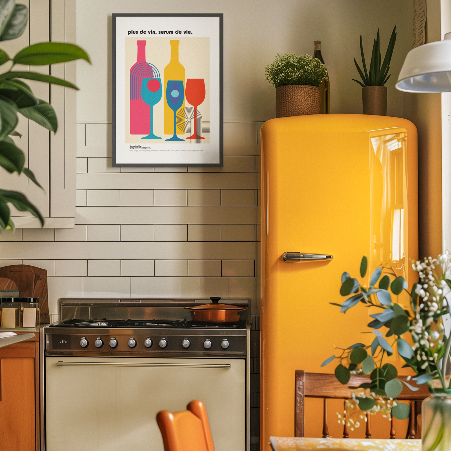 Bauhaus Wall Poster | Kitchen Natural Wine Art Print