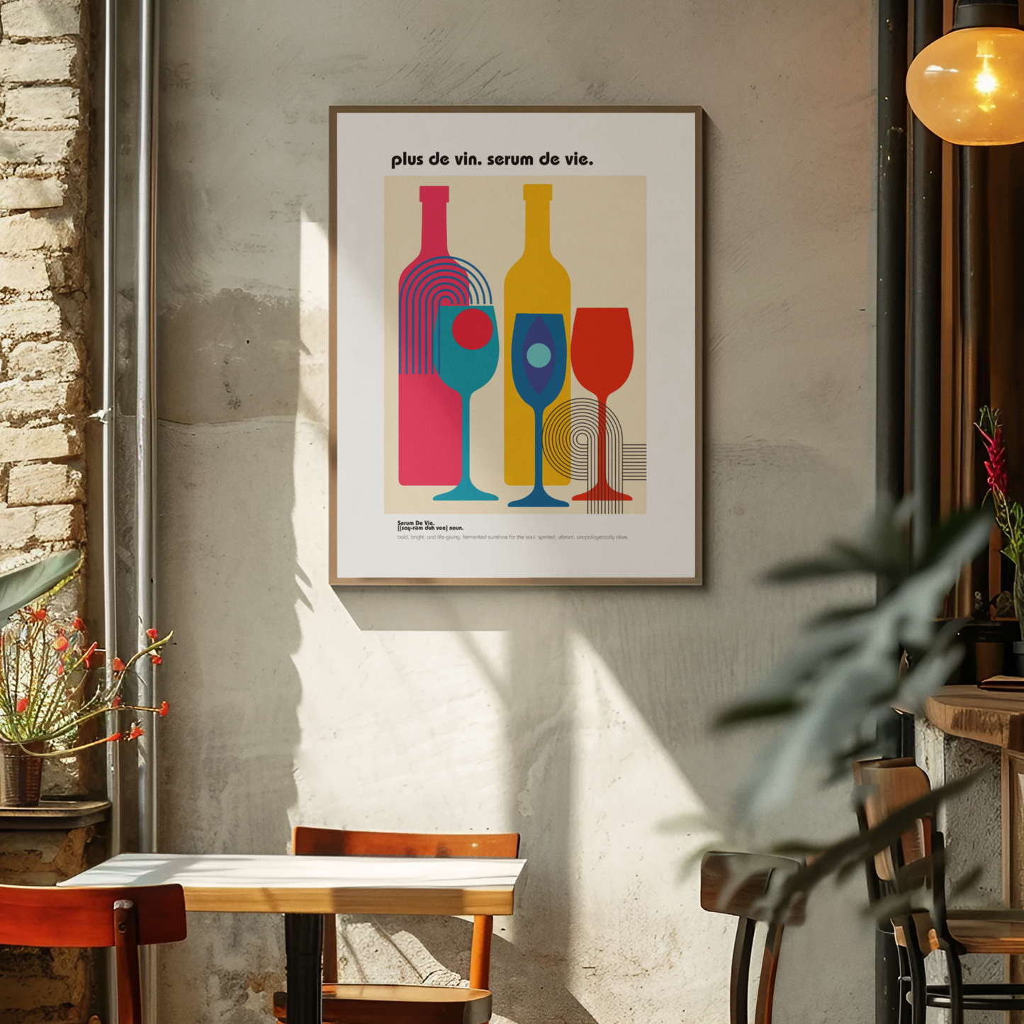 Bauhaus Wall Poster | Kitchen Natural Wine Art Print