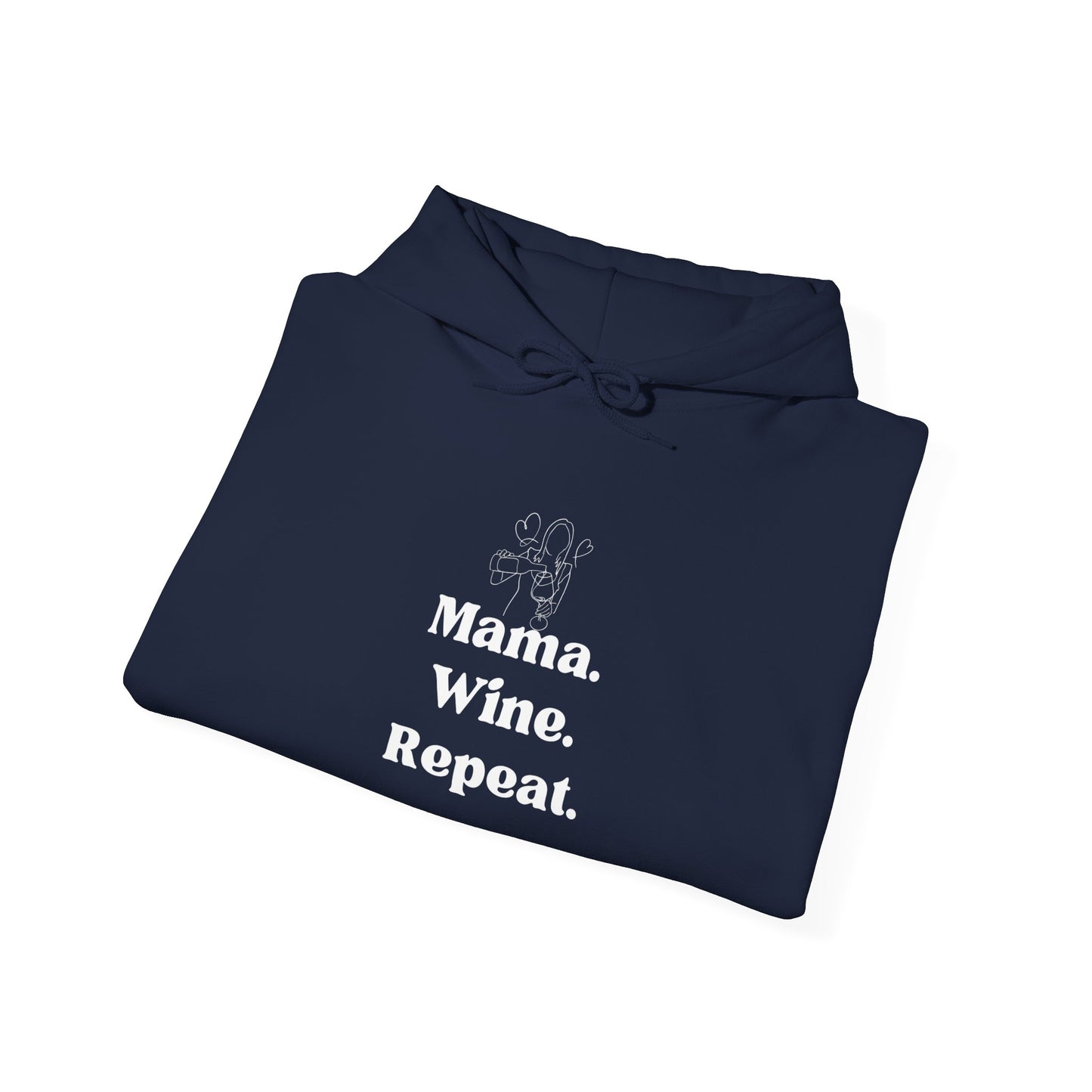 Taste Union | Mama. Wine. Repeat. Hoodie |  Mother's Day Sweatshirt, Wine Gift Hoodie for Women, Unisex Fit