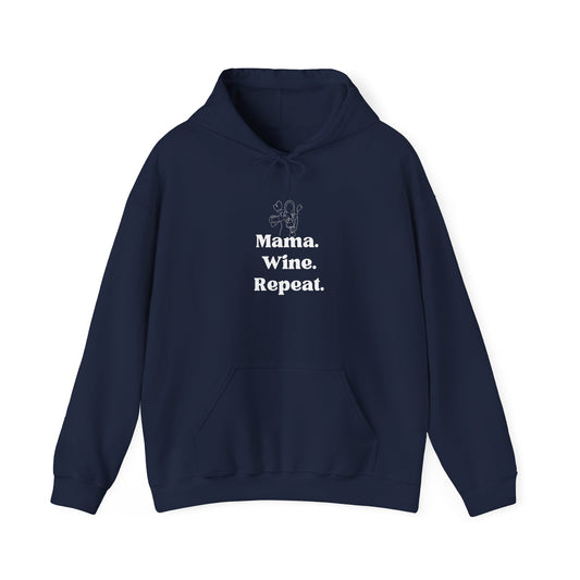 Taste Union | Mama. Wine. Repeat. Hoodie |  Mother's Day Sweatshirt, Wine Gift Hoodie for Women, Unisex Fit