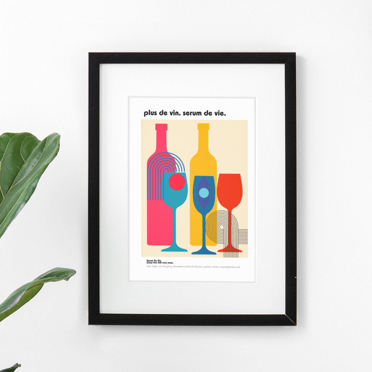 Bauhaus Wall Poster | Kitchen Natural Wine Art Print