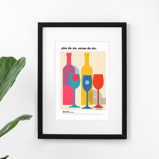 Bauhaus Wall Poster | Kitchen Natural Wine Art Print