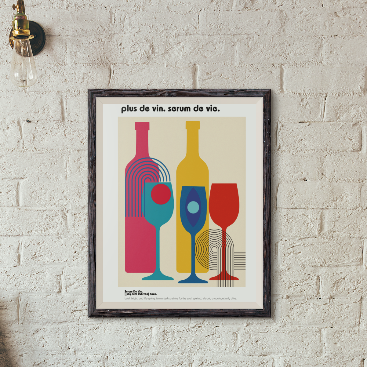 Bauhaus Wall Poster | Kitchen Natural Wine Art Print