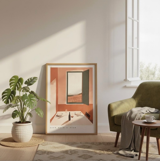 Room with a View #1 | Modern Minimalist Wall Art for Calm Interiors