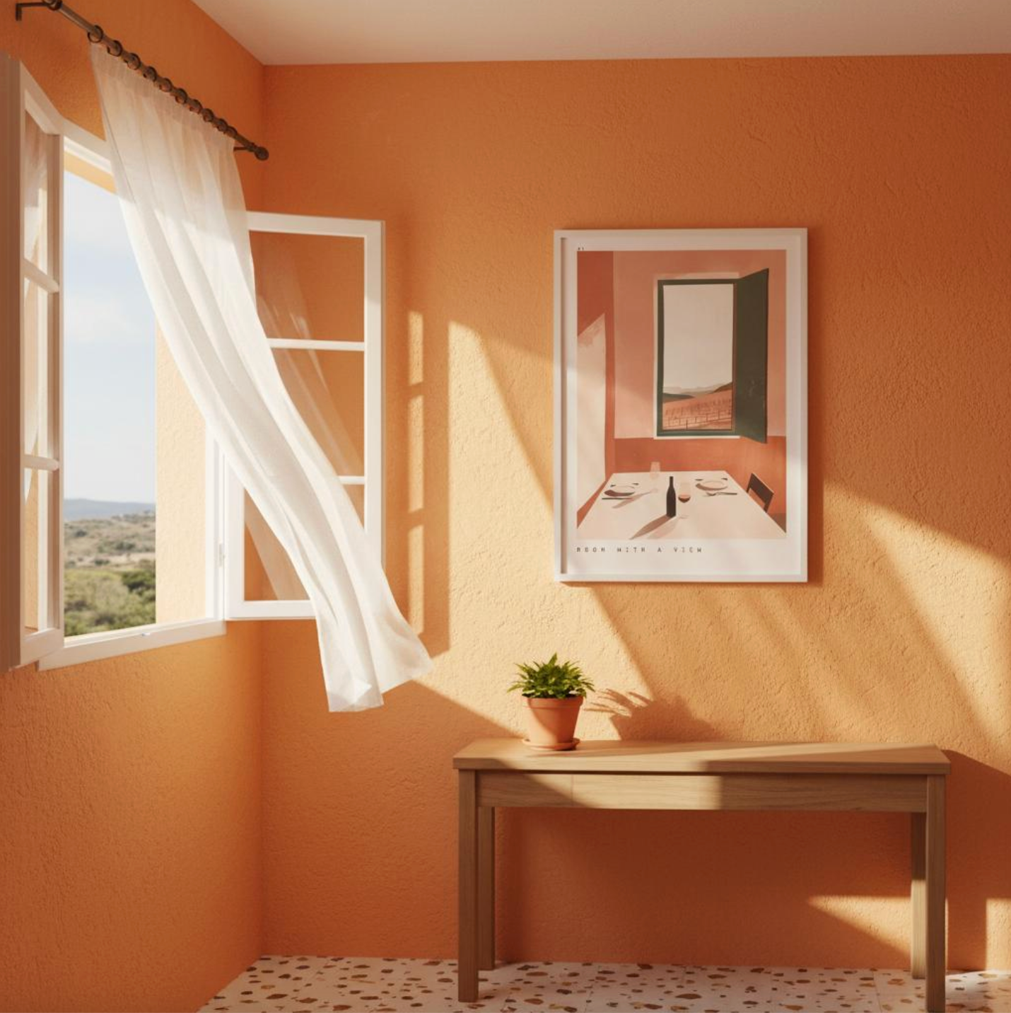 Room with a View #1 | Modern Minimalist Wall Art for Calm Interiors