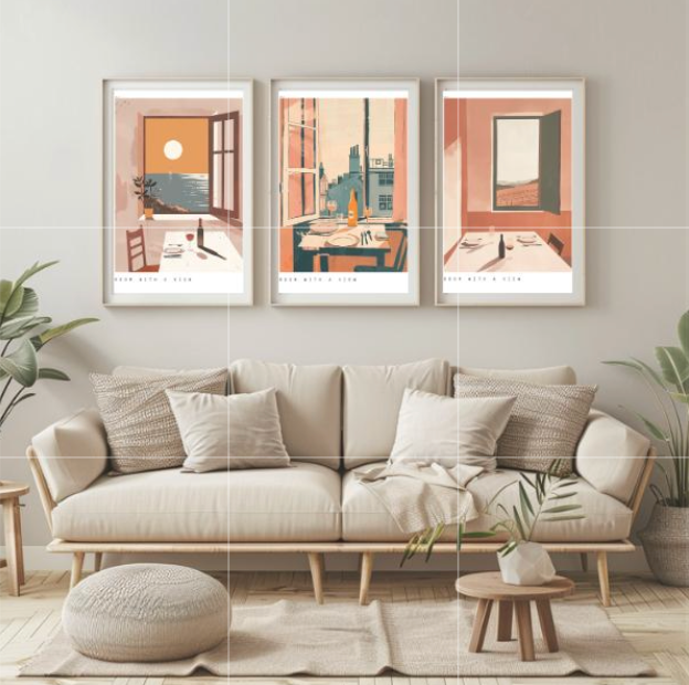 Room with a View #1 | Modern Minimalist Wall Art for Calm Interiors