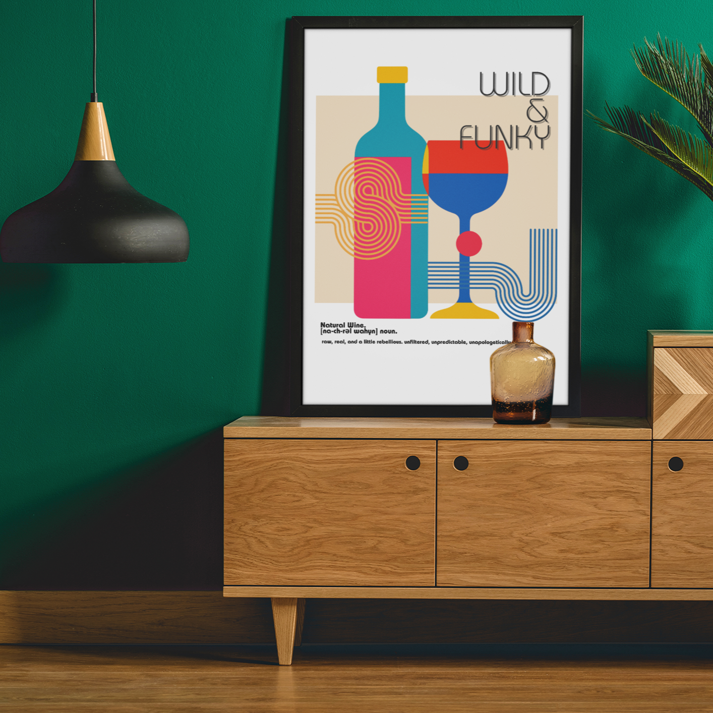 Bauhaus Wall Poster | Wild & Funky Natural Wine Art Print