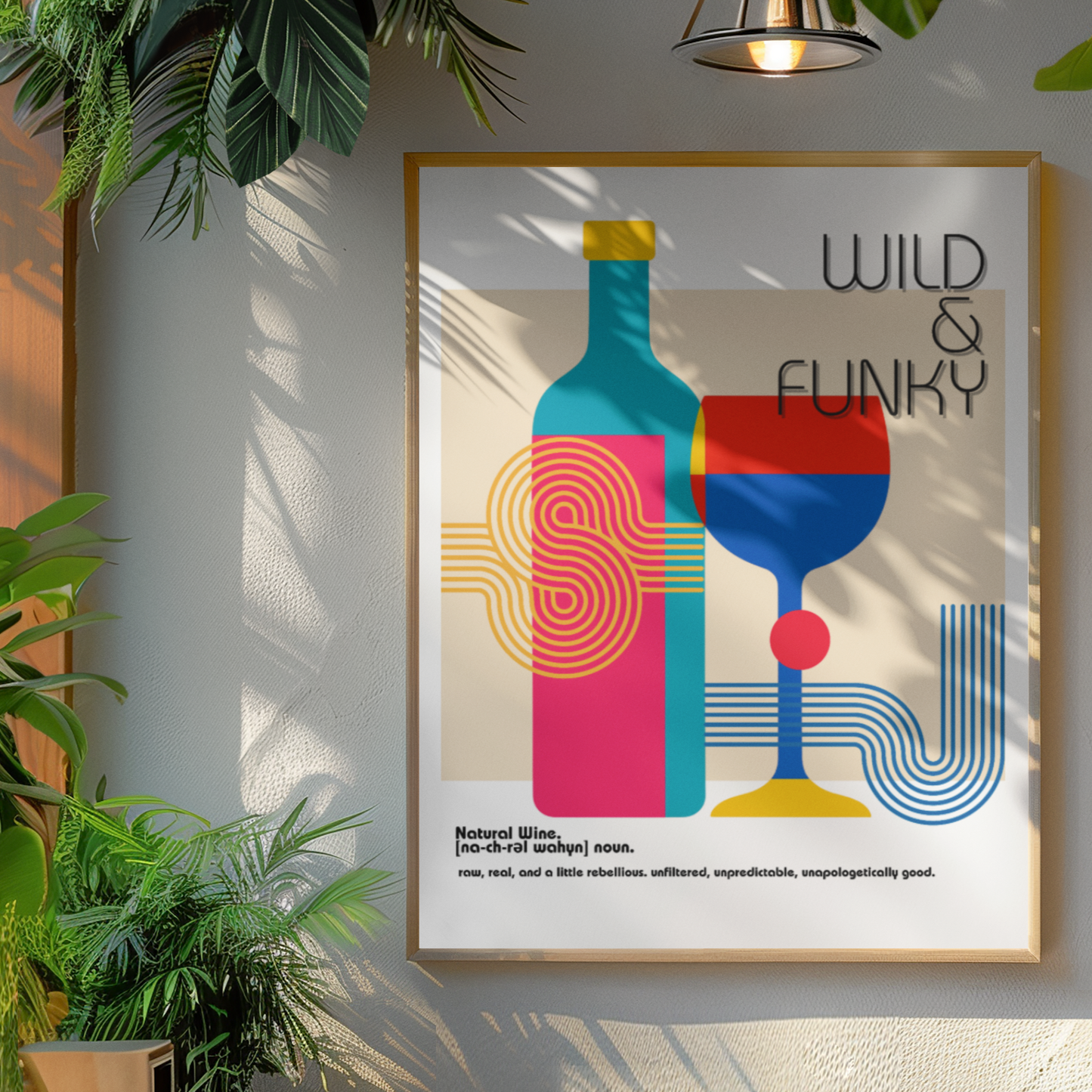 Bauhaus Wall Poster | Wild & Funky Natural Wine Art Print