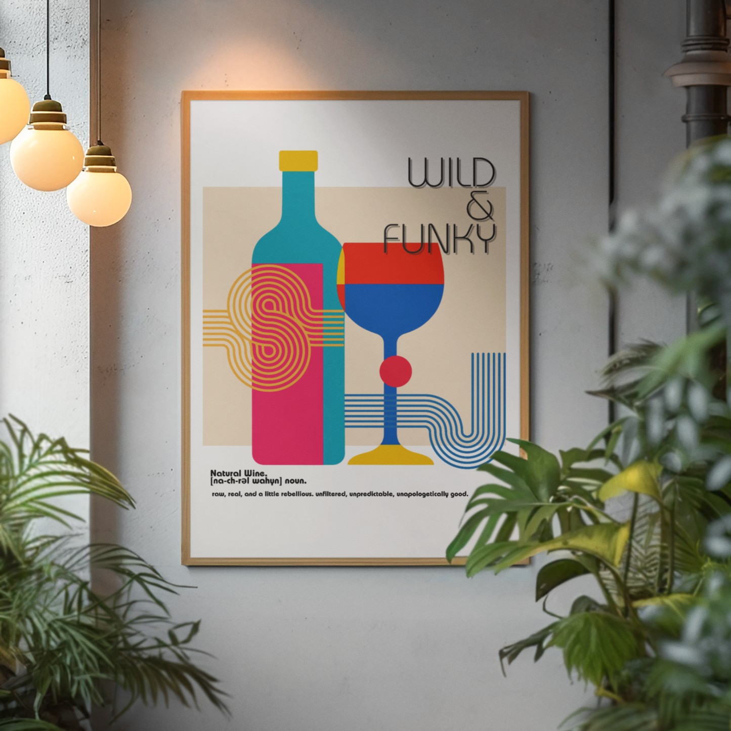 Bauhaus Wall Poster | Wild & Funky Natural Wine Art Print